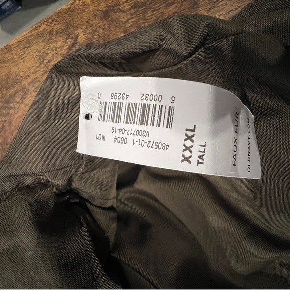 Old Navy Men's Khaki Hooded Jacket - Picture 5 of 7